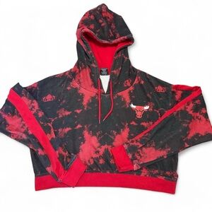 NBA Ultra Game Chicago Bulls Cropped Hoodie Official Merchandise Size X-Large